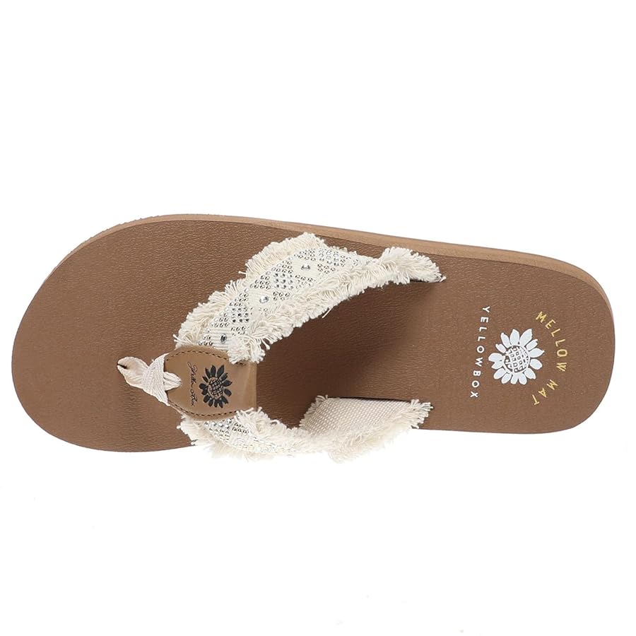 おまとめ【fl519】【fl310】 Yellow Box Jarlee Flip Flops Mandala Rhinestone Black